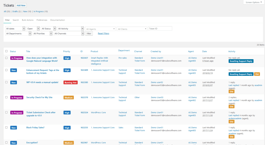 Awesome Support - Top WordPress Support Ticket Plugins in 2025