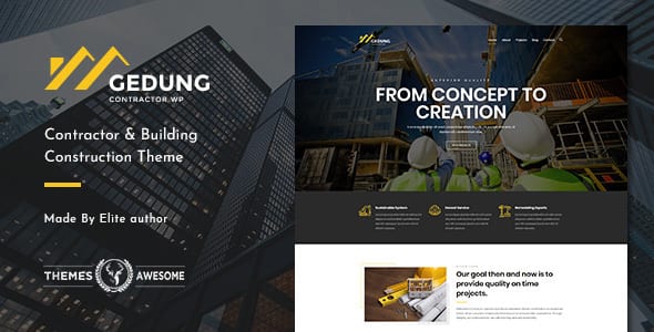 Contractor Gedung - Best Construction WordPress Themes in 2025 by Jackober