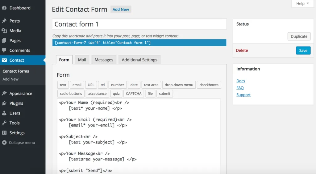How to Create a Contact Form in WordPress 2025