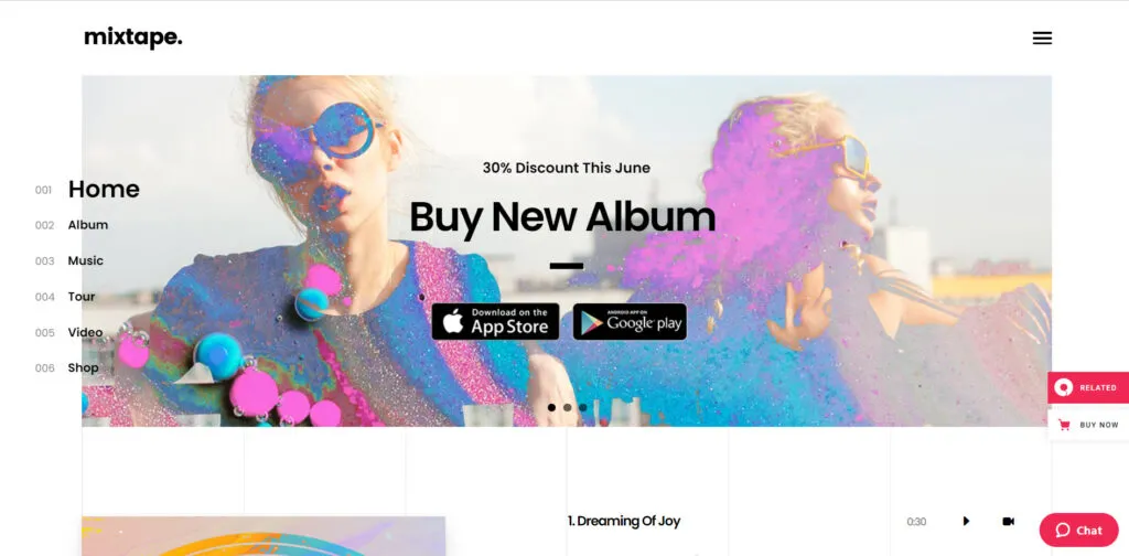 Mixtape - Best Music WordPress Themes in 2025 for Musicians and Music Industry