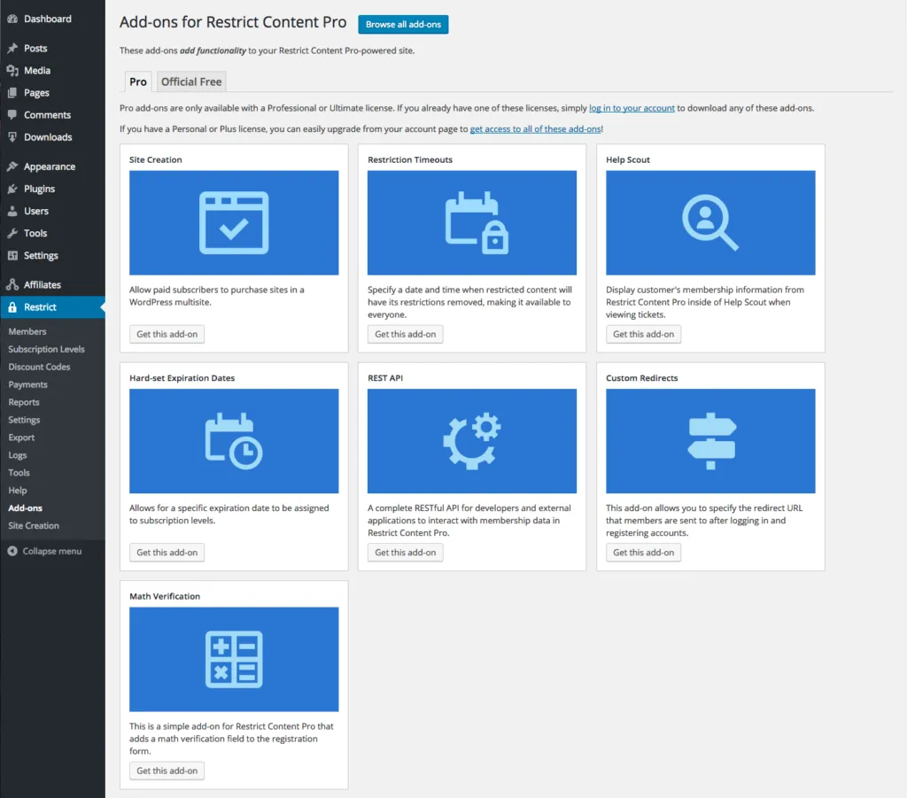 Restrict Content Pro - Best WordPress Membership Plugins of 2025