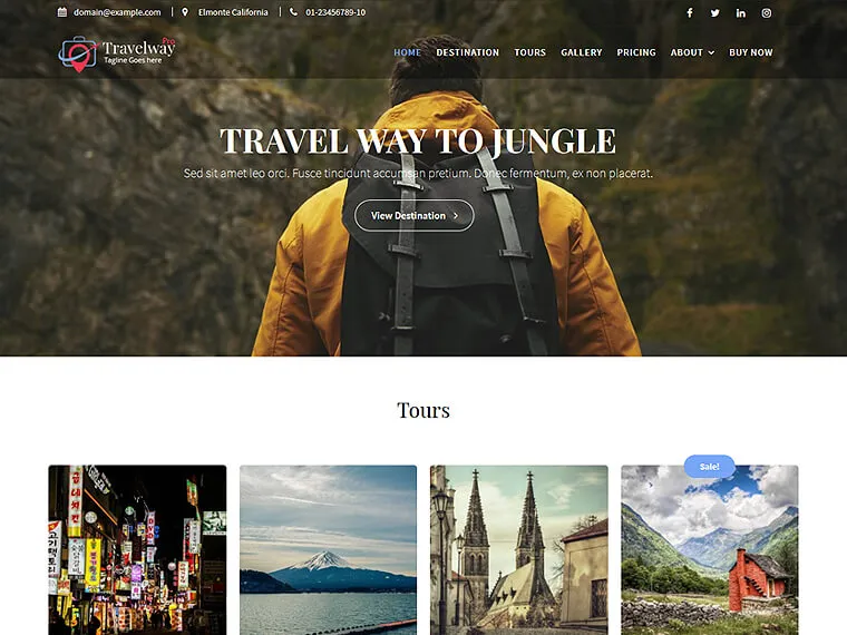 Travel way pro - Best Travel WordPress Themes in 2025